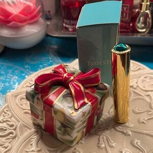 Tiffany & Co. Red and Gold Decorative Box and Atomizer